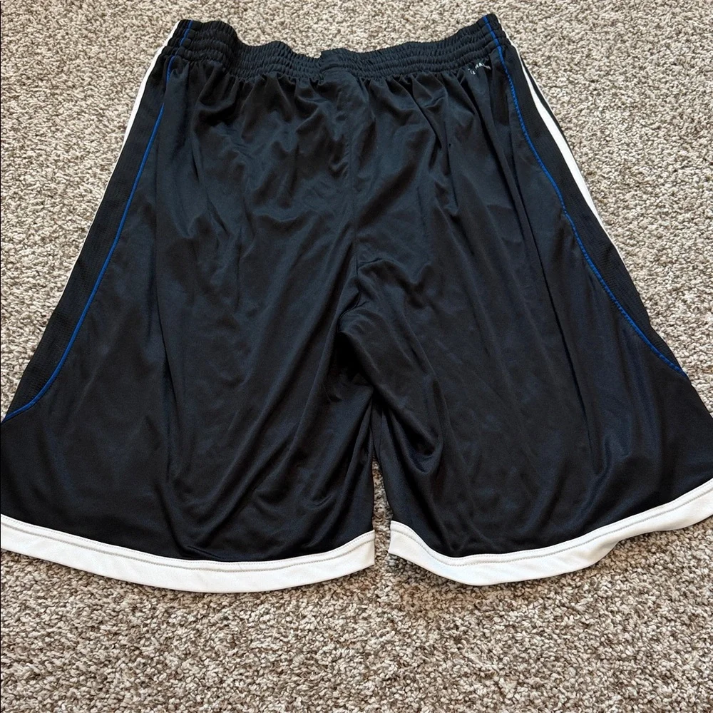 🌿 Adidas Men's Black and White Athletic Shorts